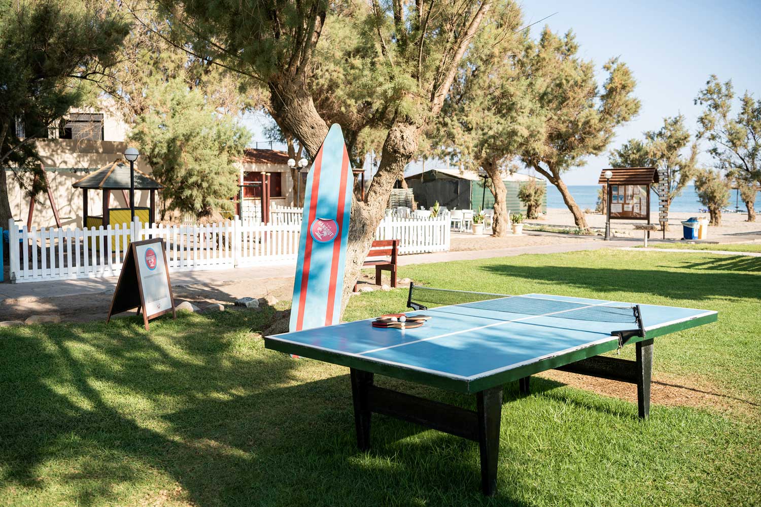 Hotel's ping pong table