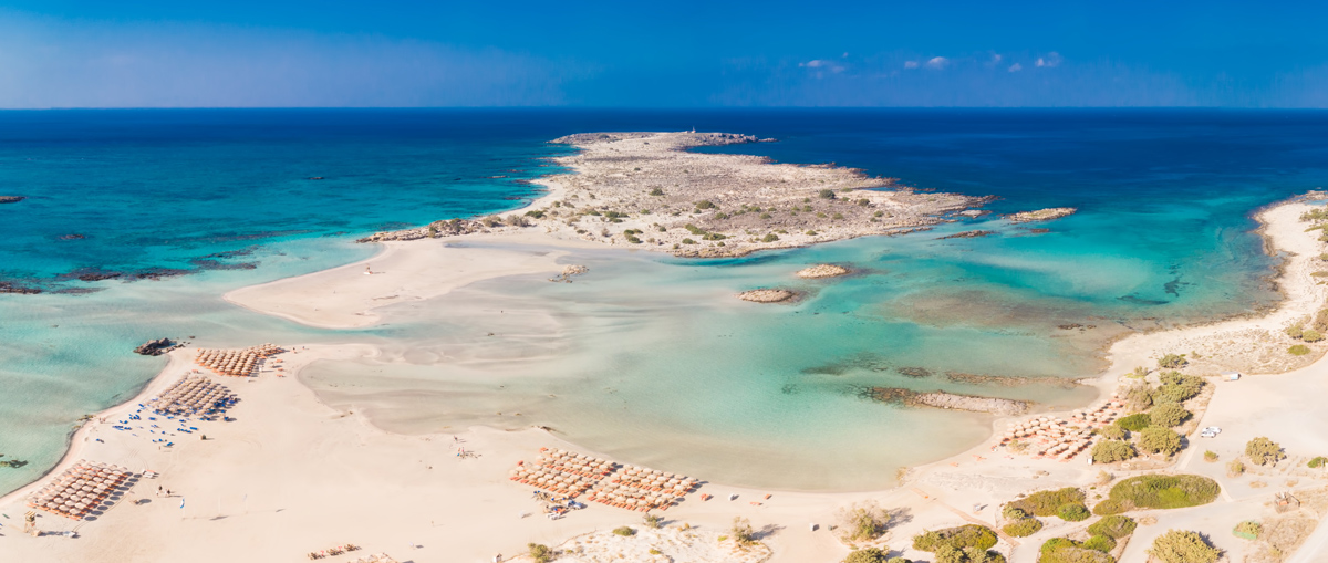 Elafonisi beach from above